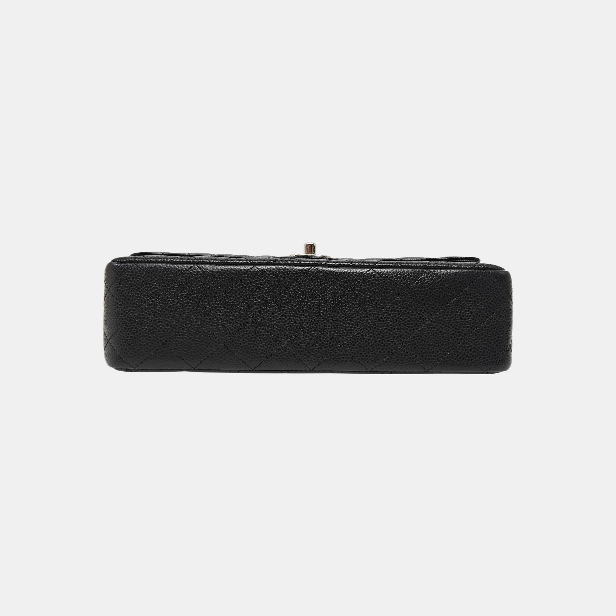 CLASSIC FLAP Small Quilted Grained Calfskin Black
