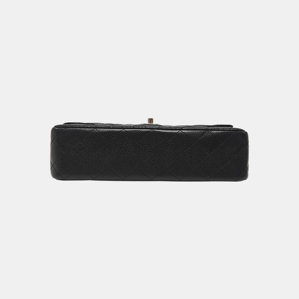 CLASSIC FLAP Small Quilted Grained Calfskin Black