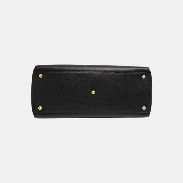 2 Jours Medium Calfskin Black