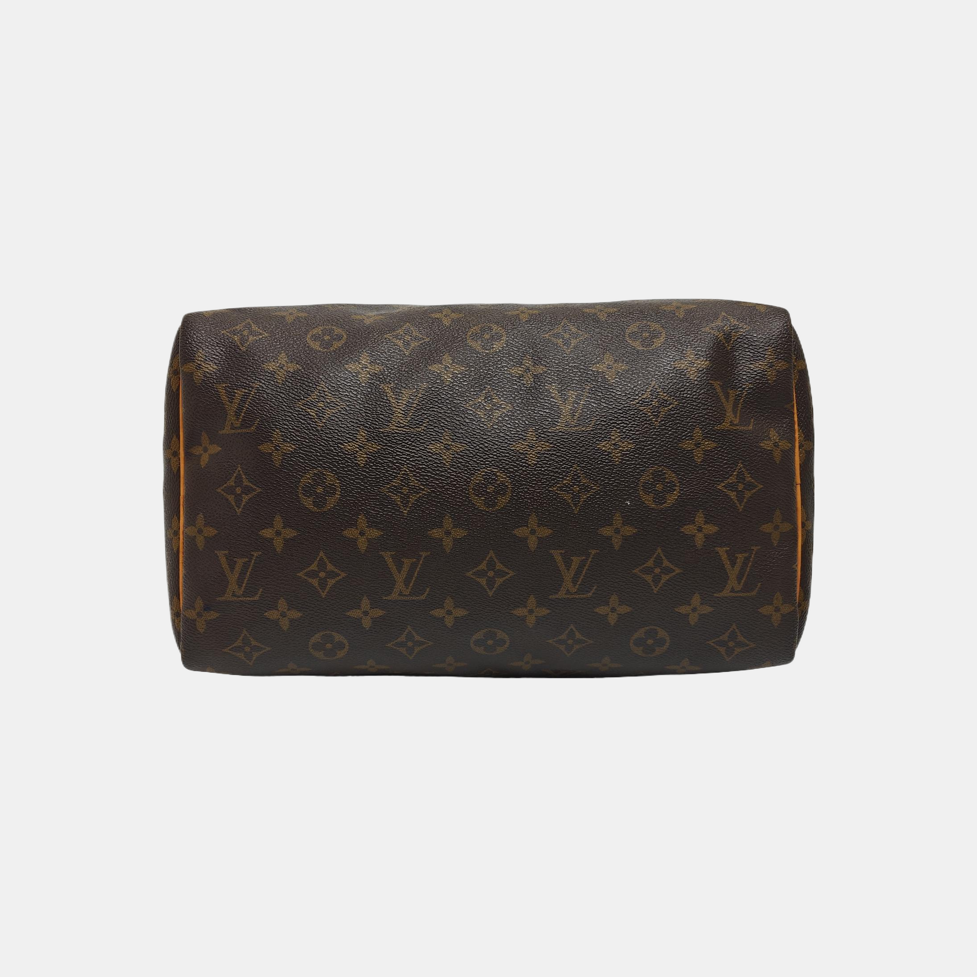 SPEEDY 30 Monogram Coated Canvas Brown