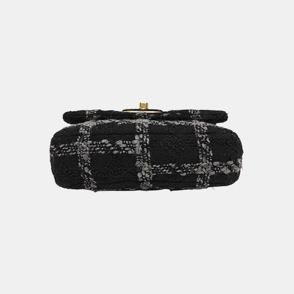 CHANEL 19 Small Quilted Wool Black