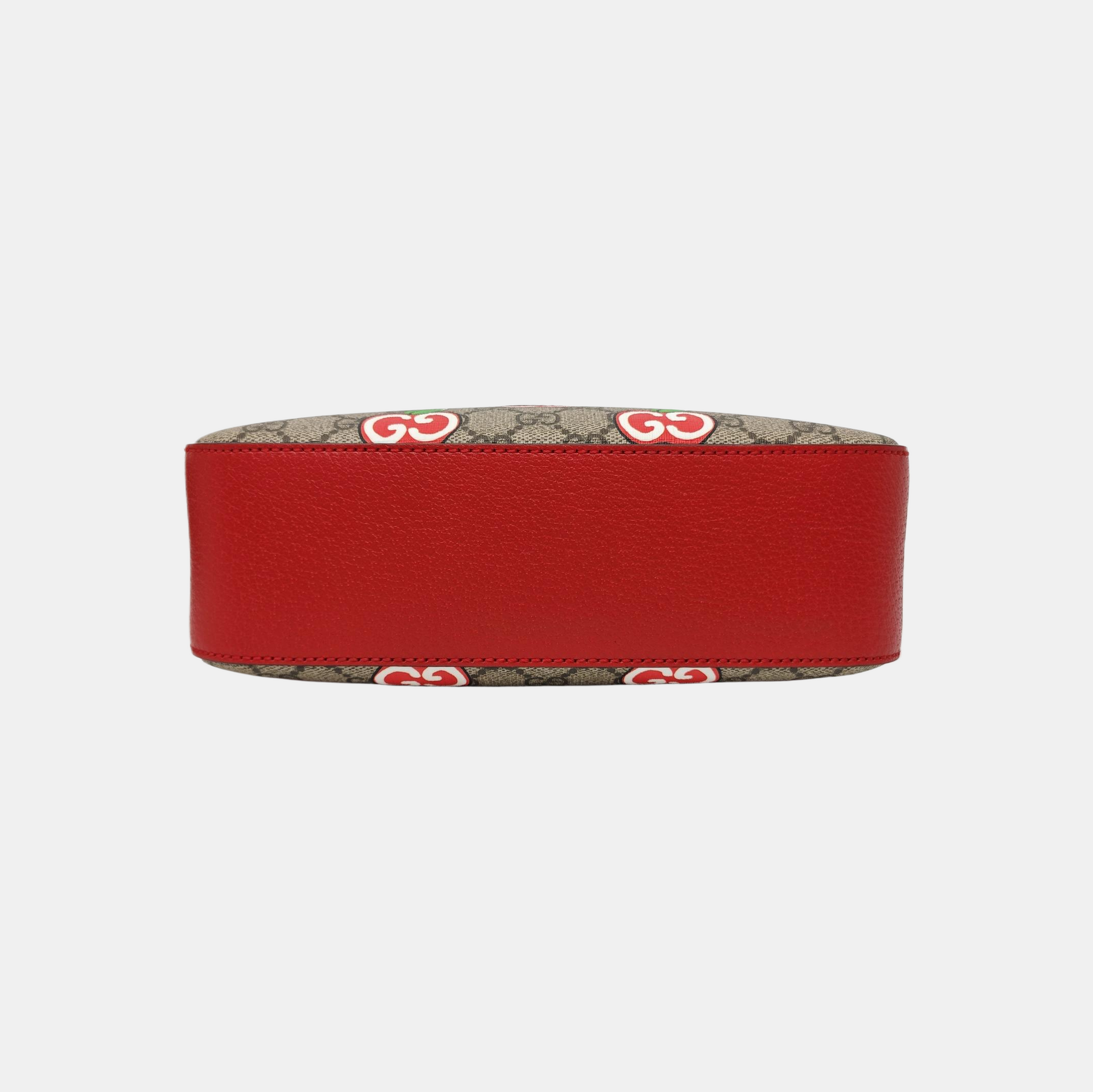 GG Supreme Small Monogram Coated Canvas Red