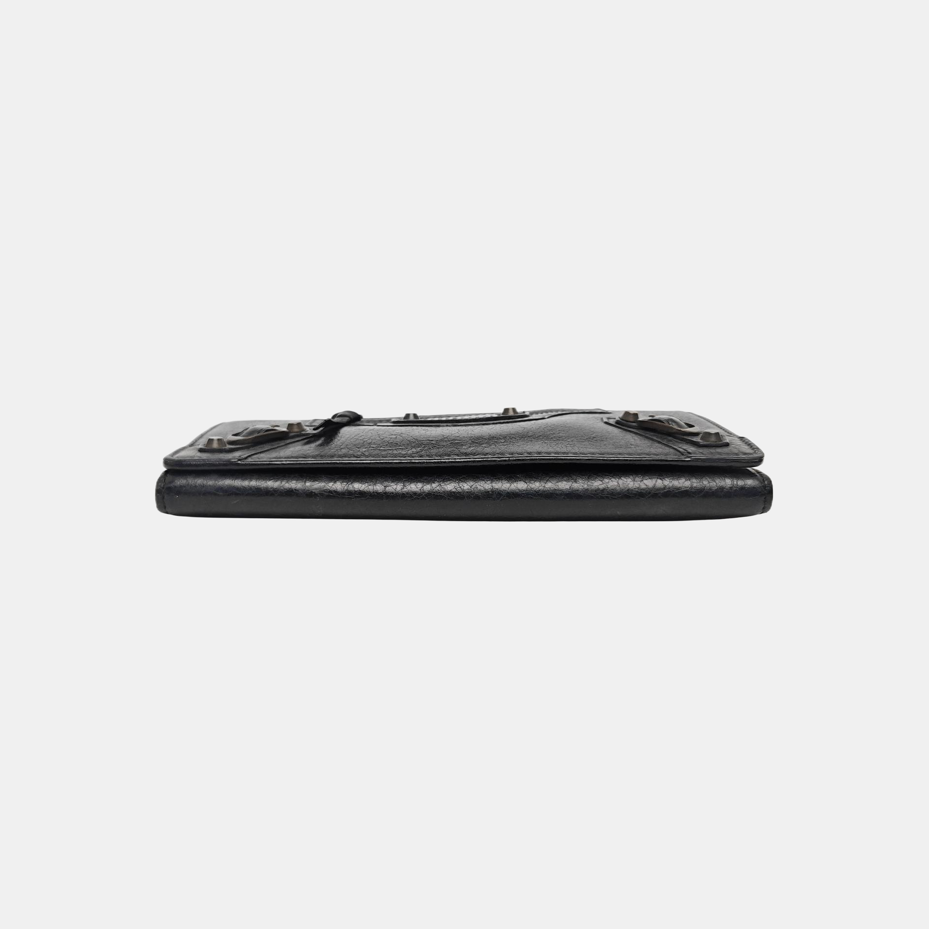 Classic City Lambskin Black Wallet