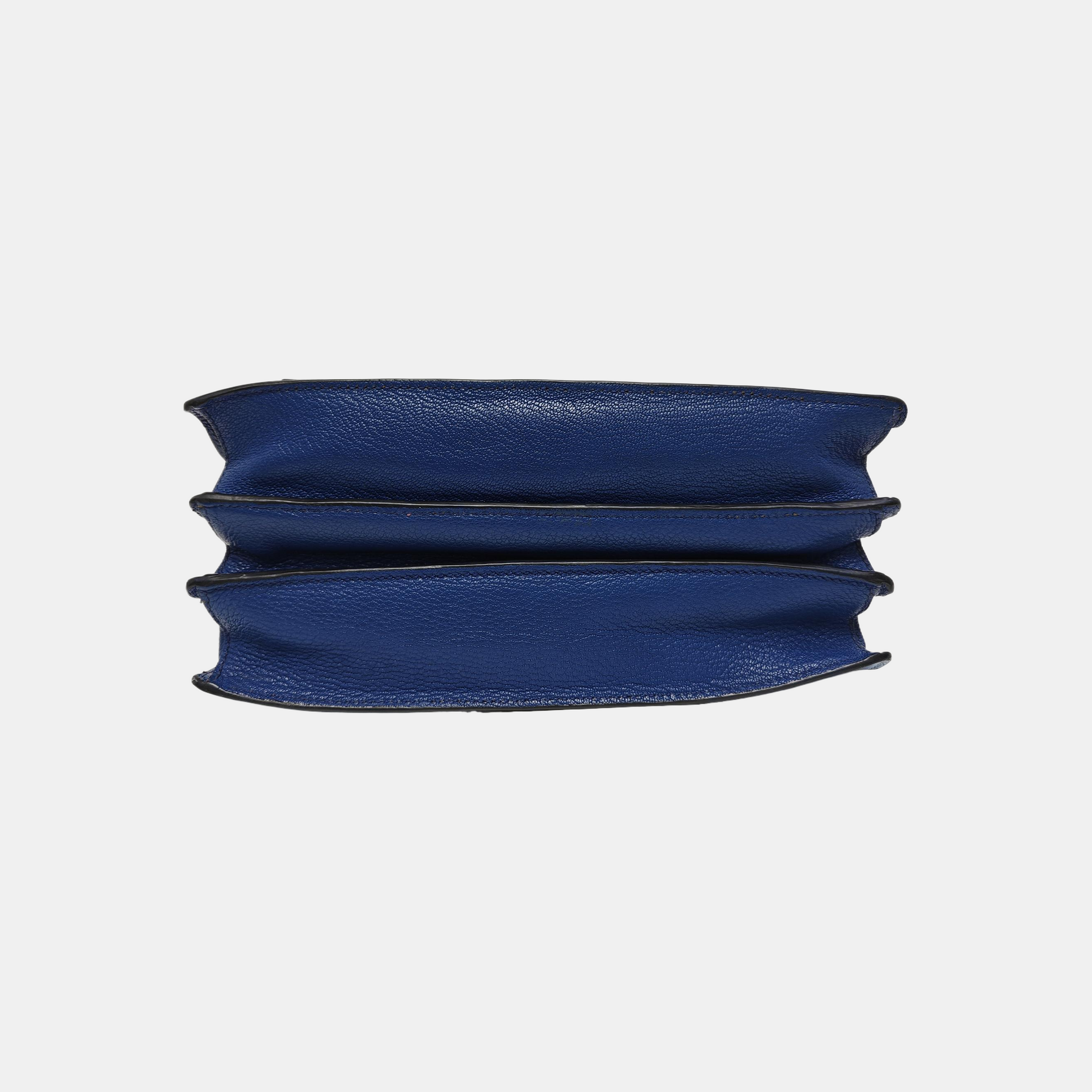 Calfskin Shoulder Bag Blue