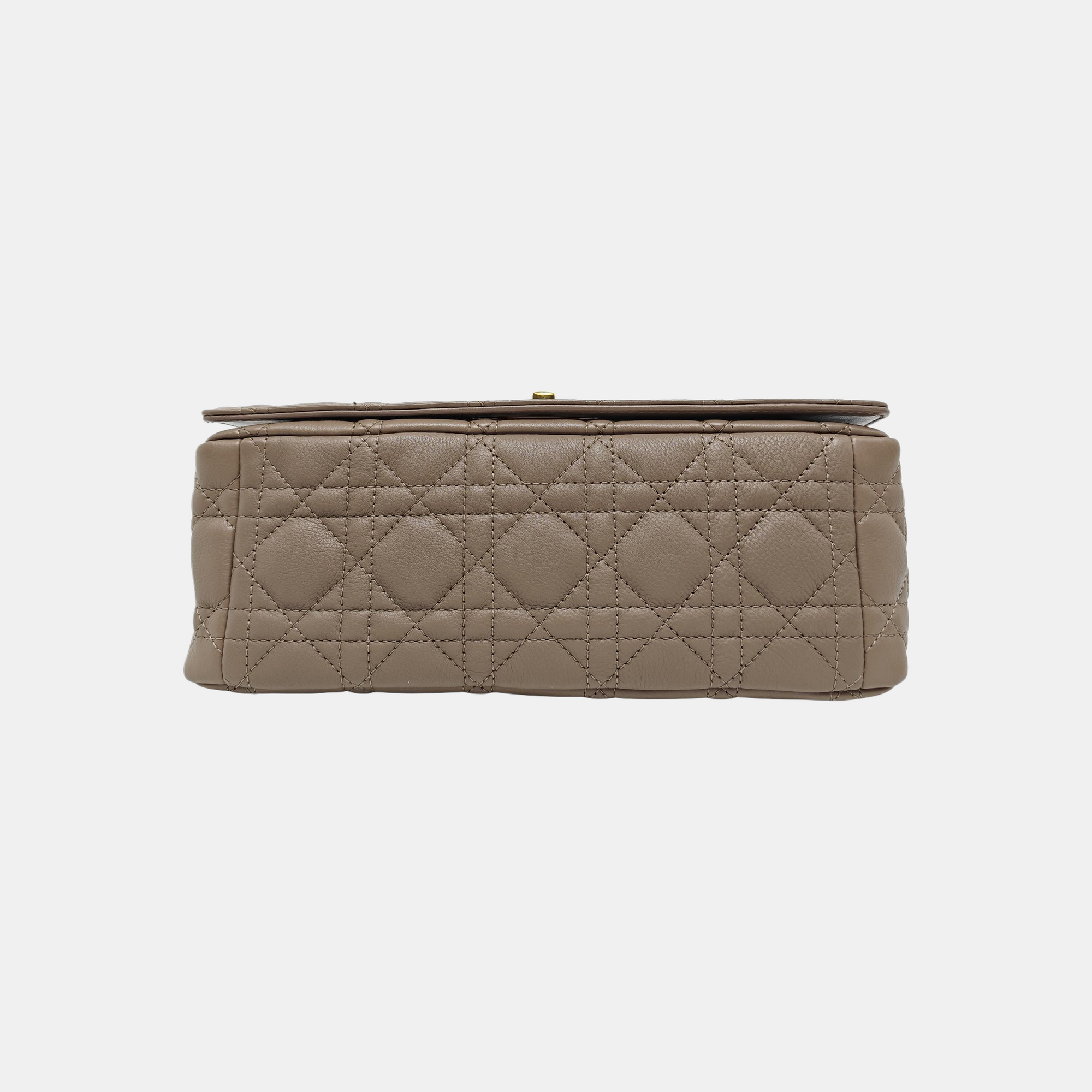 Dior Caro Medium Cannage Calfskin Gray