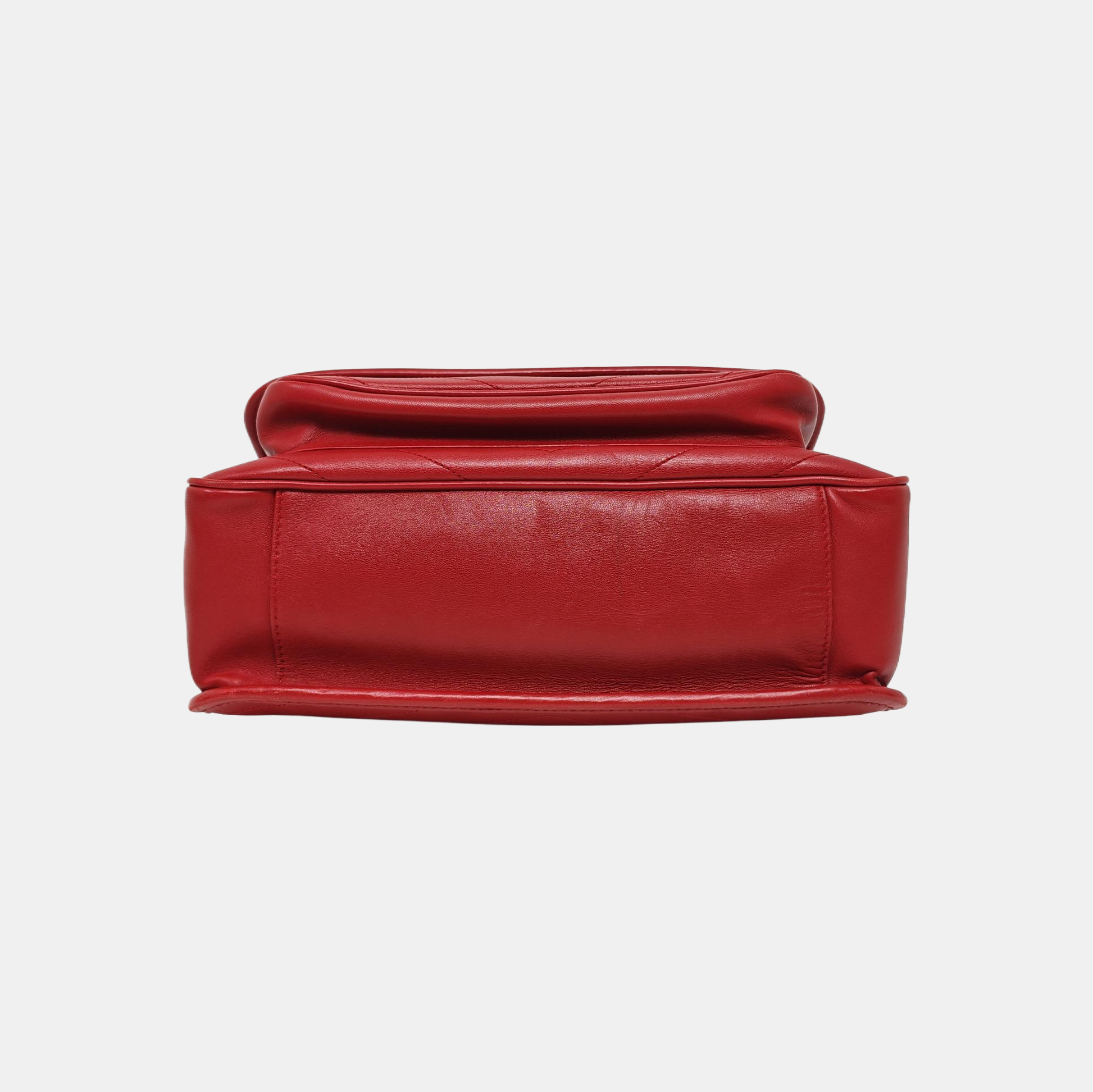 NIKI Medium Chevron Lambskin Red