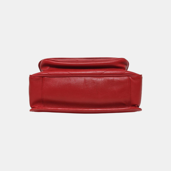 NIKI Medium Chevron Lambskin Red