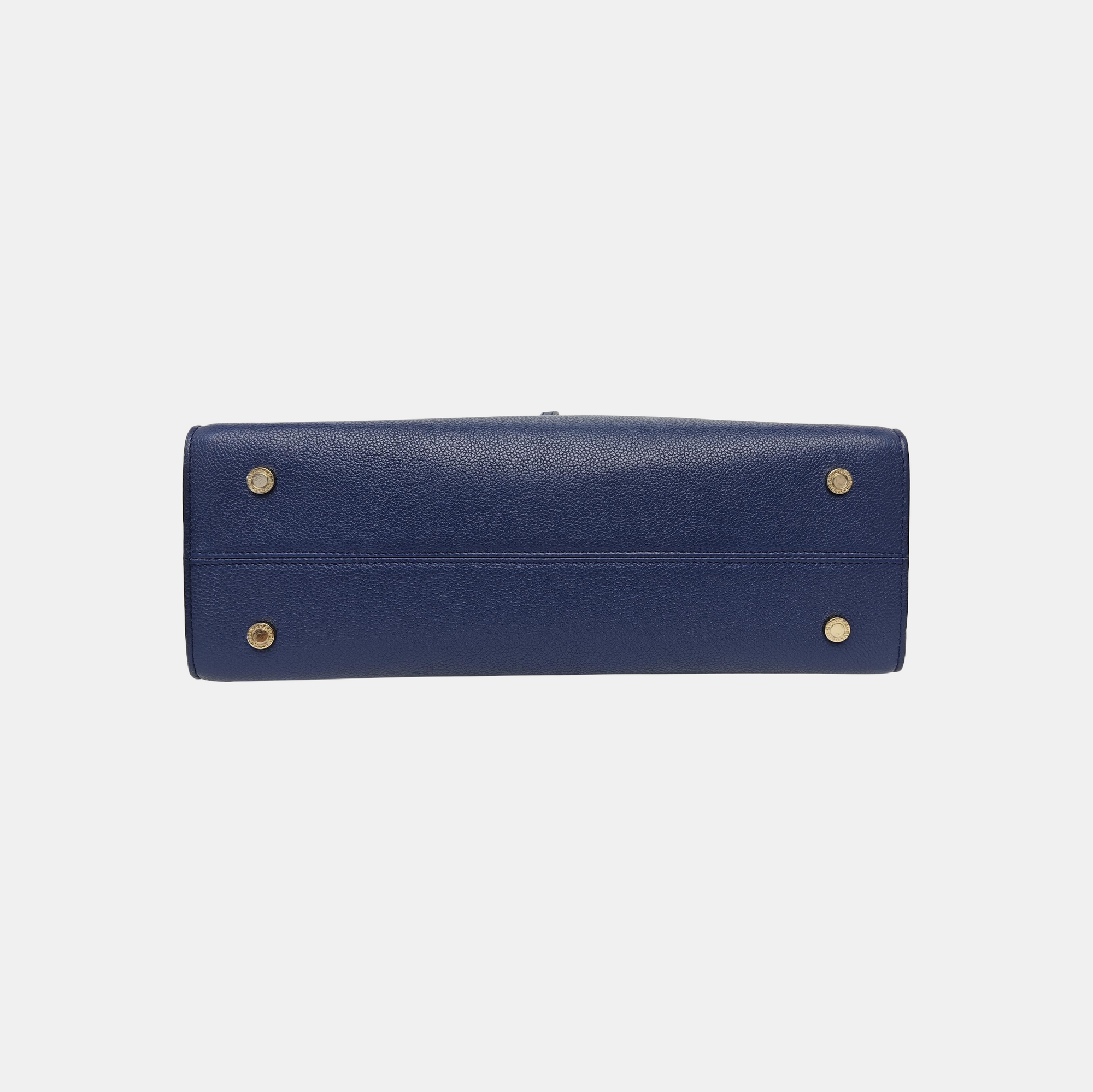 Calfskin Shoulder Bag Blue