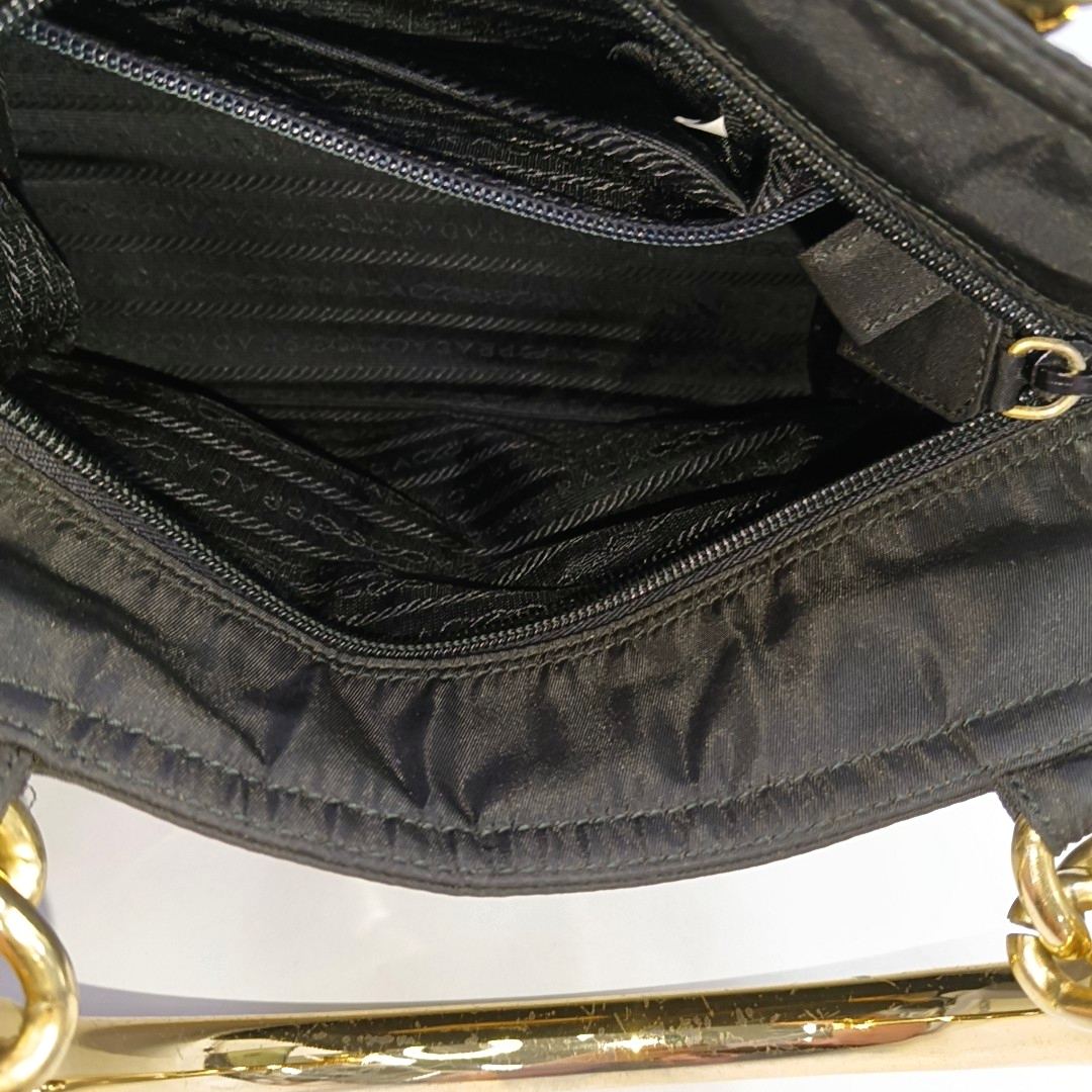 Bolso bandolera de nailon, nailon negro