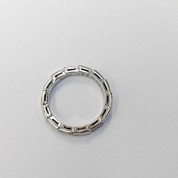 SERPENTI 18k White Gold Silver Ring EU 52