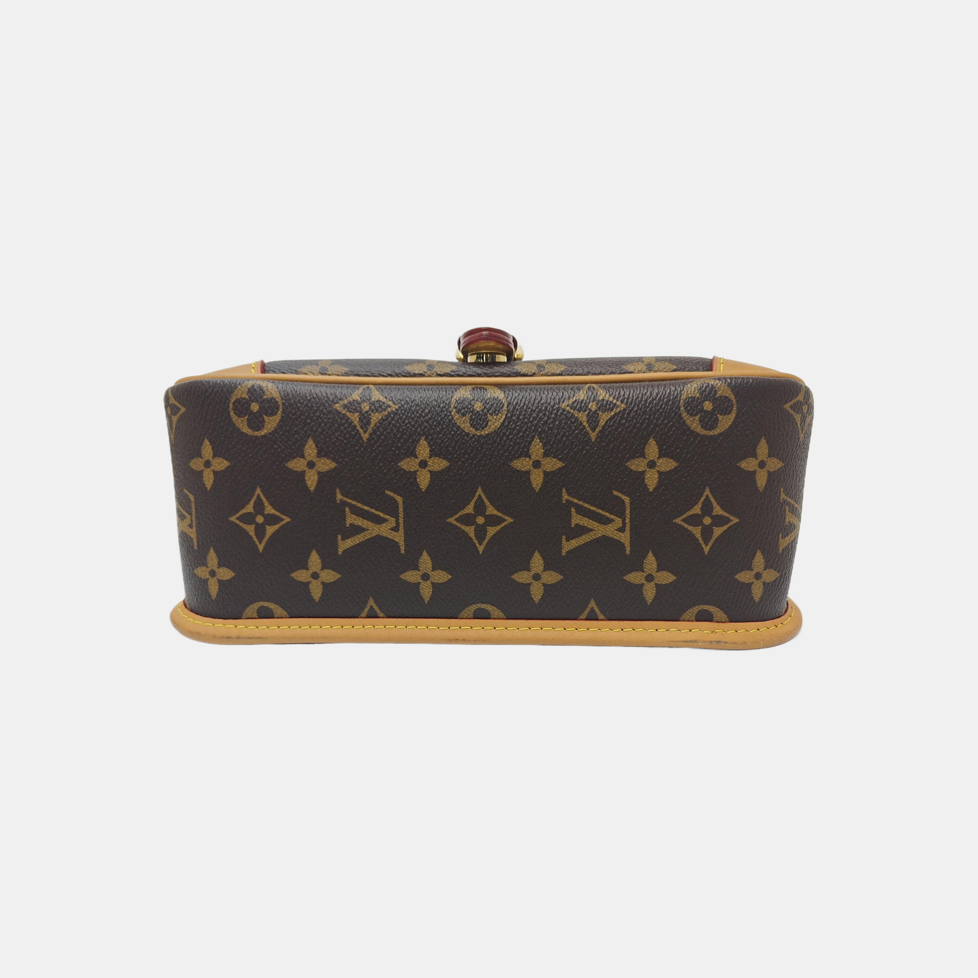DIANE Monogram Coated Canvas Brown