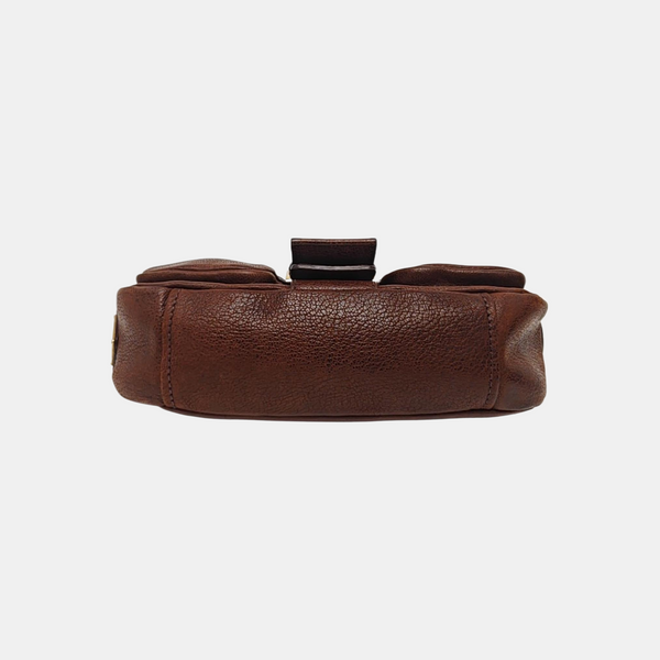 Calfskin Top Handle Bag Brown