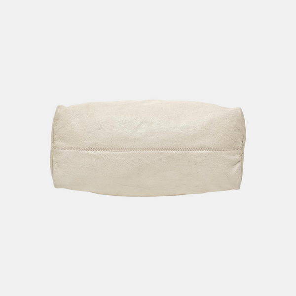 Calfskin Top Handle Bag White