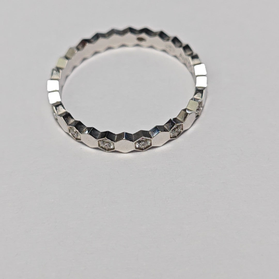 Bee My Love 18k White Gold Silver Ring EU 51