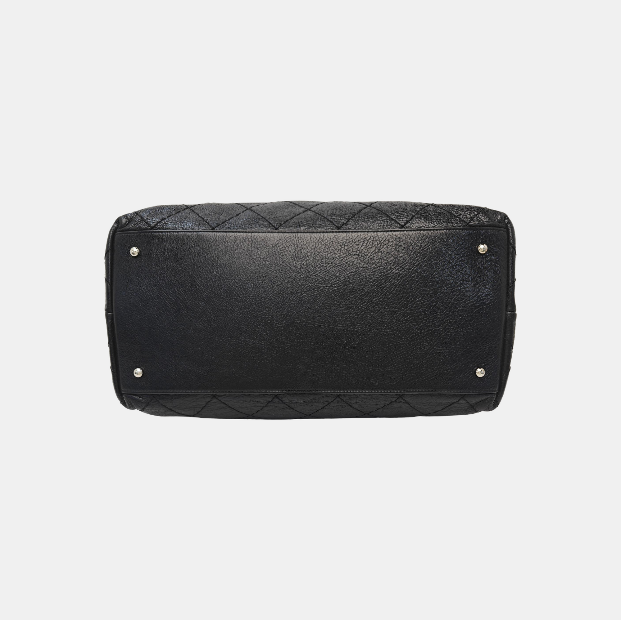 ON THE ROAD Small Quilted Grained Calfskin Black