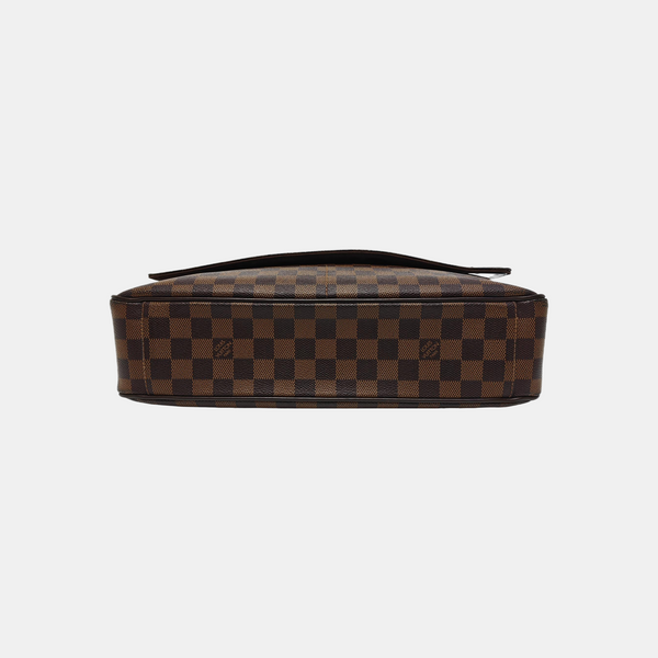SHELTON Damier Ebene Coated Canvas Brown