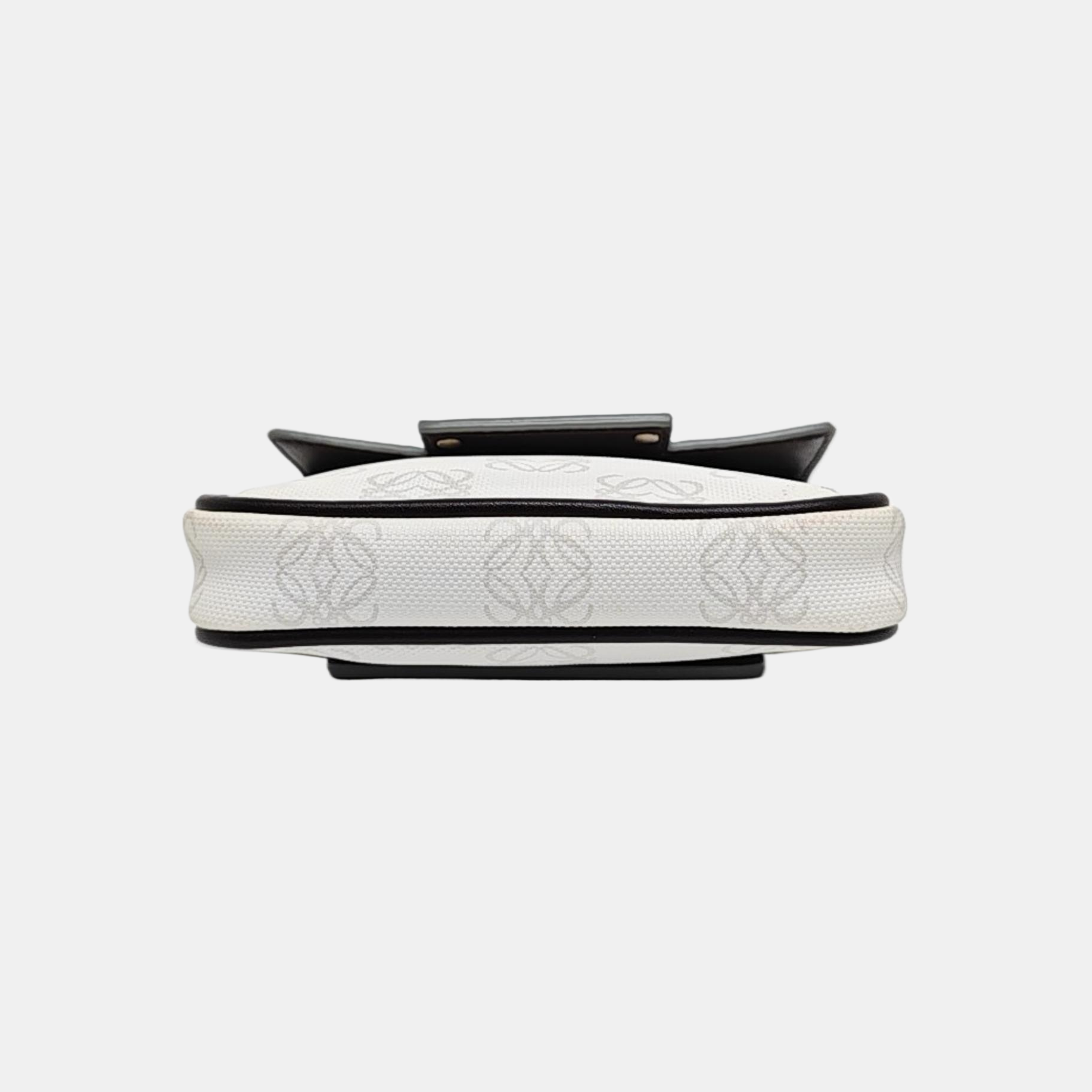 Monogram Coated Canvas Clutch White
