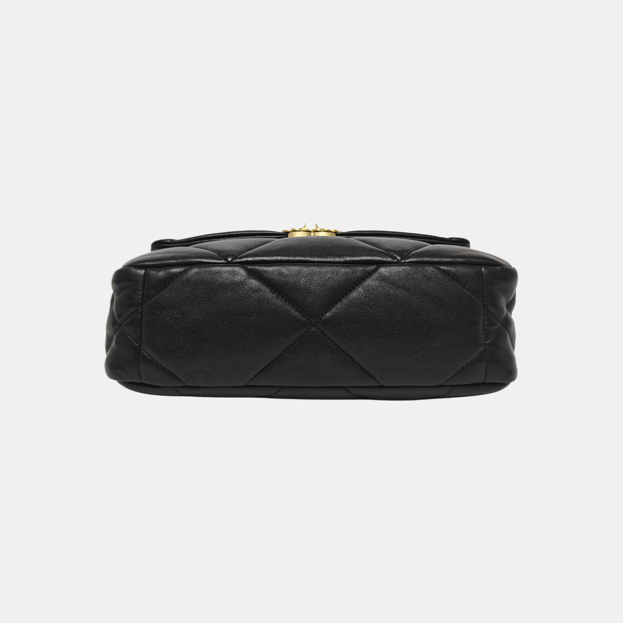 CHANEL 19 Small Quilted Lambskin Black