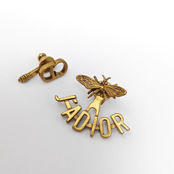 J'adior Metal Gold Stud Earrings
