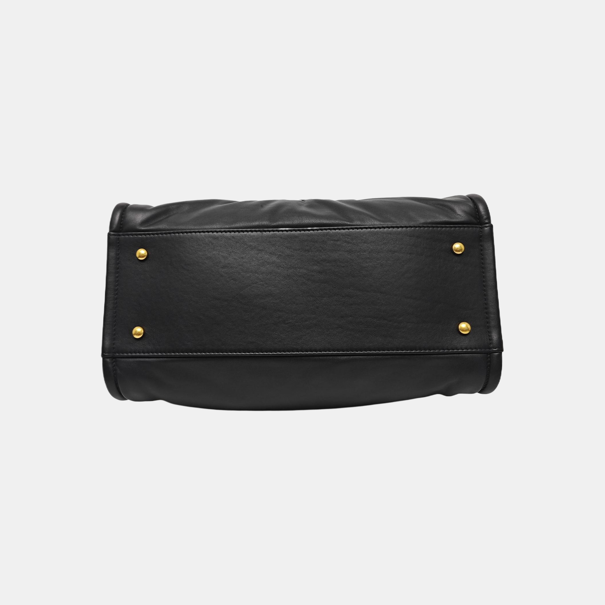 DEAUVILLE Small Calfskin Black