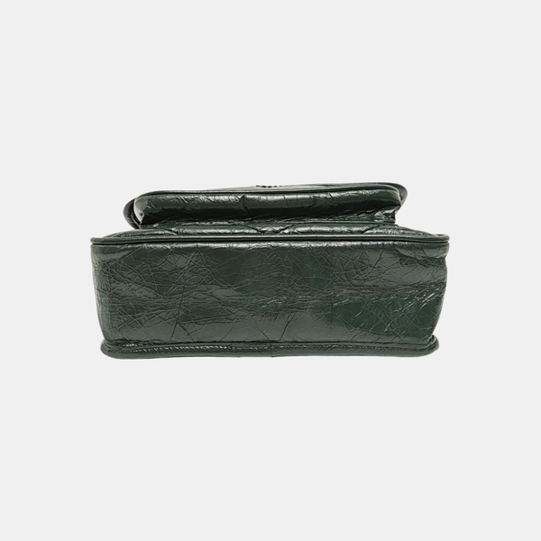 NIKI Small Chevron Calfskin Green