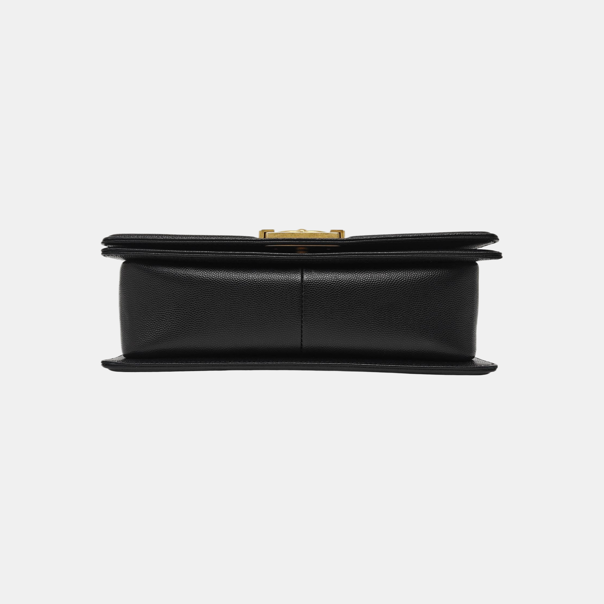 BOY CHANEL Medium Quilted Grained Calfskin Black