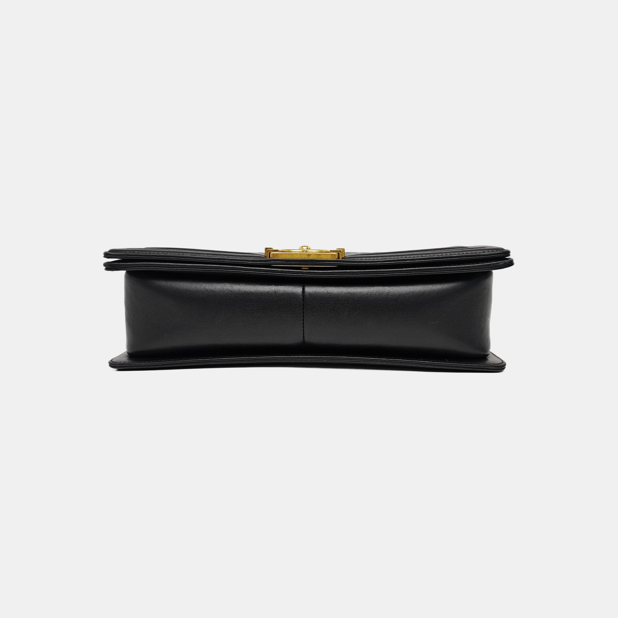 BOY CHANEL Large Quilted Calfskin Black