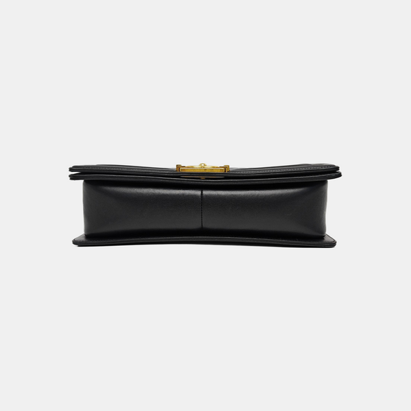 BOY CHANEL Large Quilted Calfskin Black