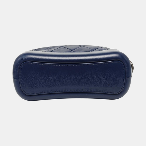 Authenticated pre-owned  GABRIELLE Small Quilted Calfskin Blue - Shoulder Bag at Looply