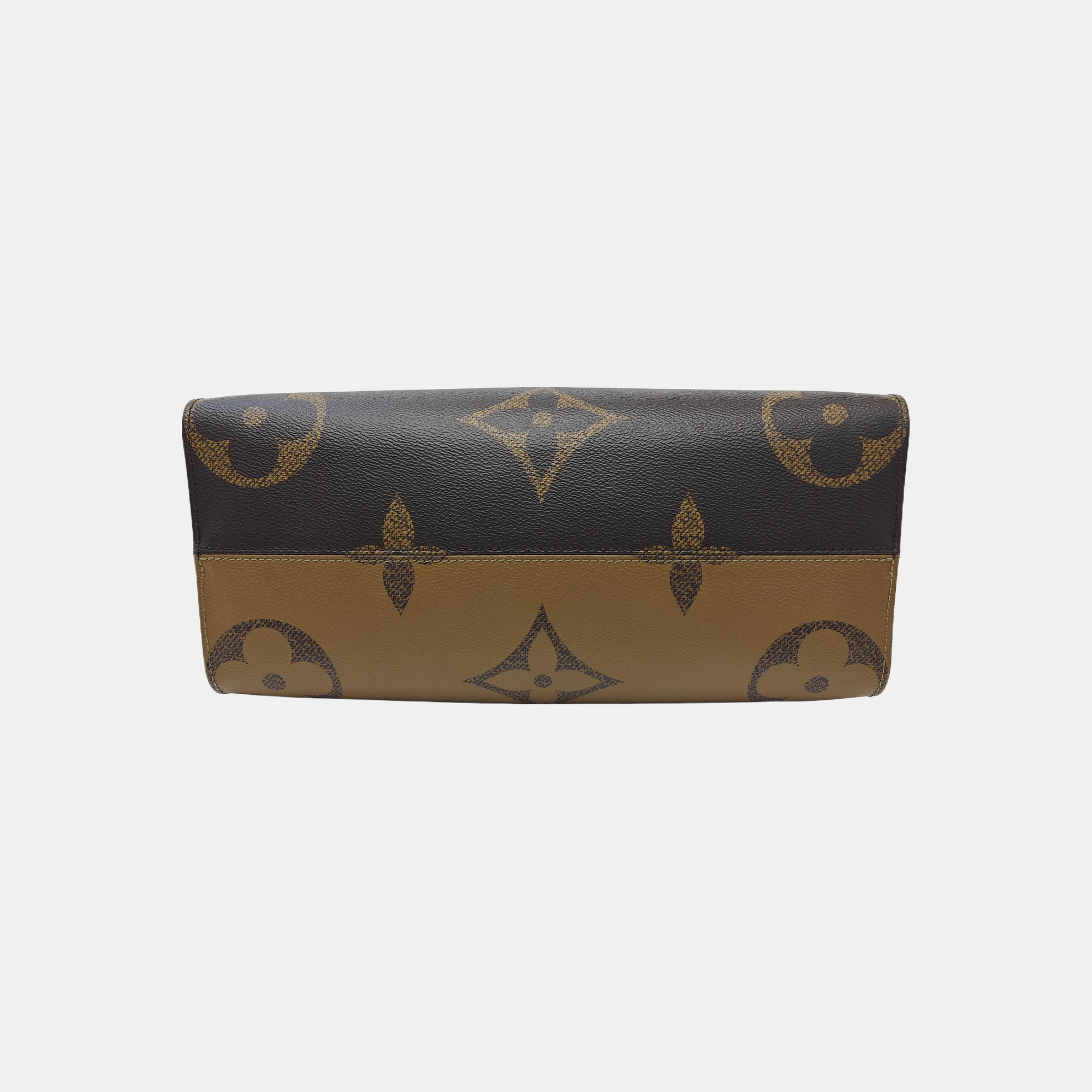 ONTHEGO MM Monogram Coated Canvas Brown