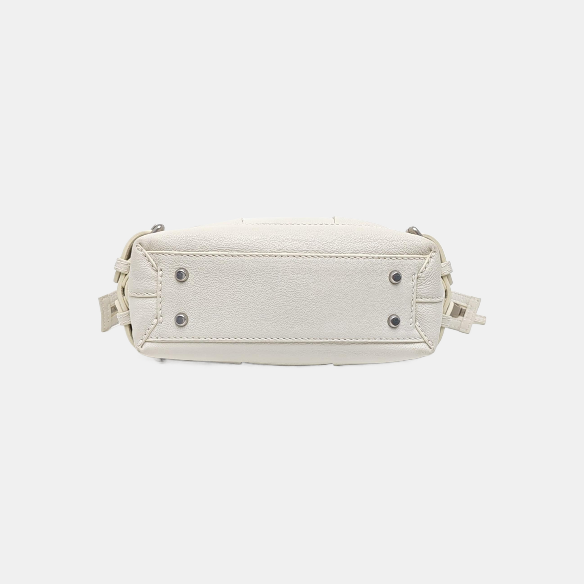 Calfskin Shoulder Bag White