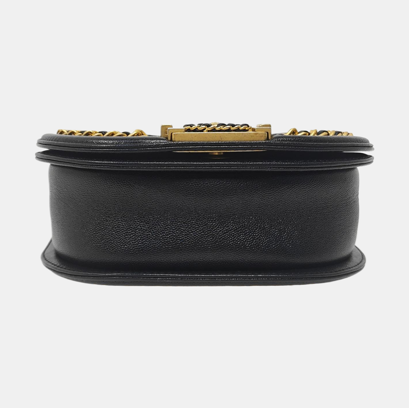 Authenticated pre-owned  BOY CHANEL Small Quilted Grained Calfskin Black - Shoulder Bag at Looply