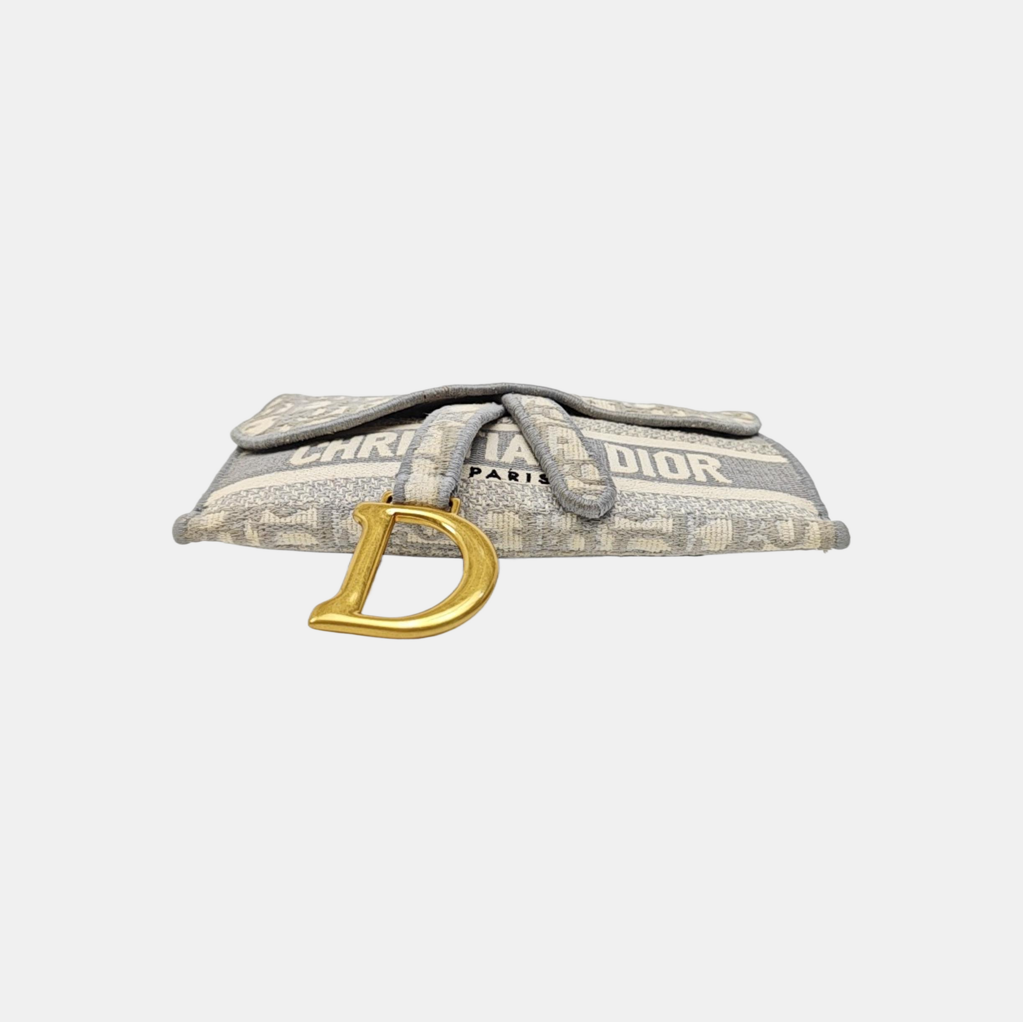 Saddle Mini Oblique Canvas Gray