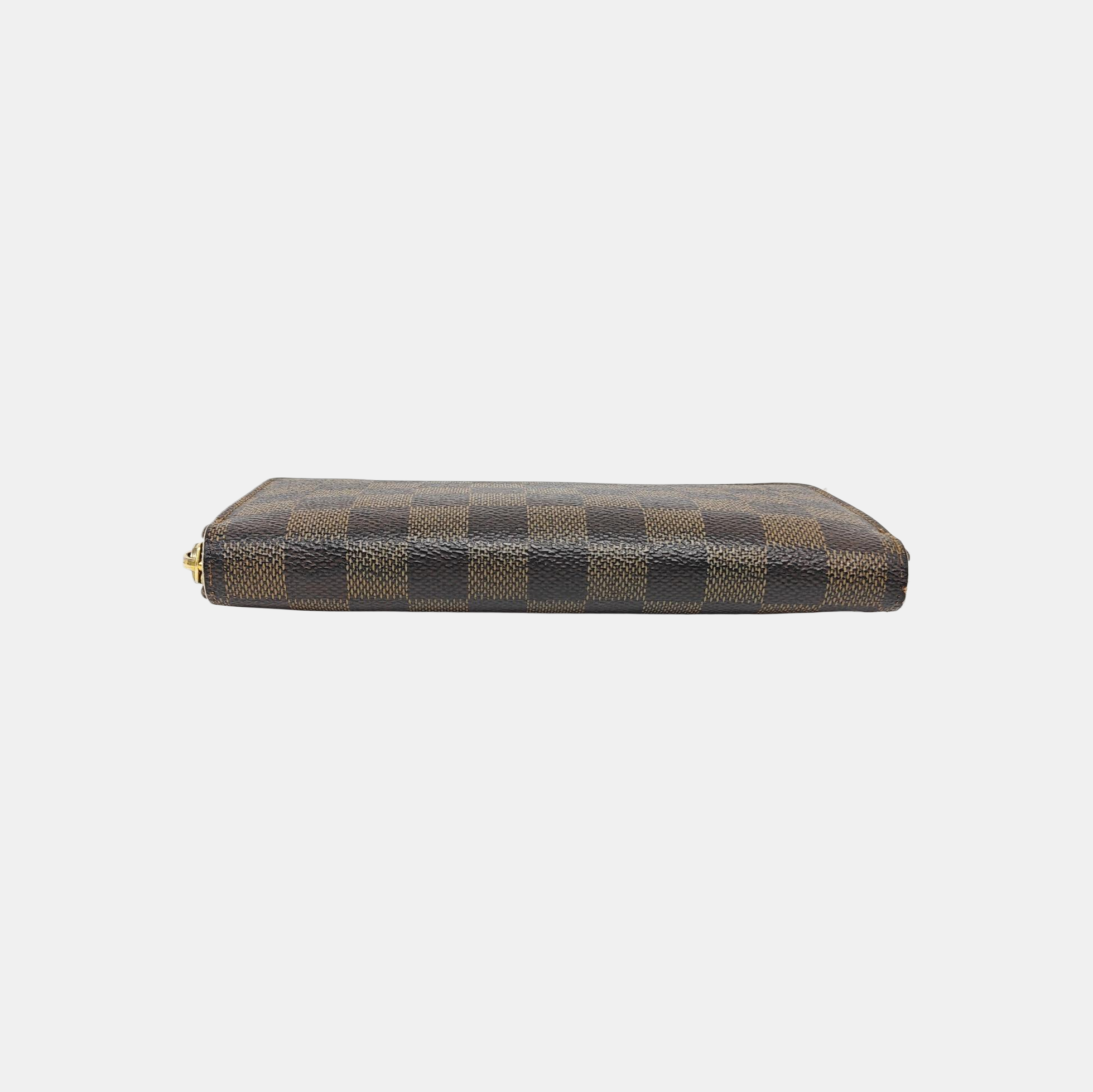 ZIPPY Damier Ebene Coated Canvas Brown Wallet