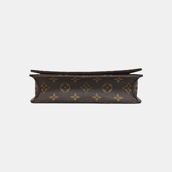 Lily Monogram Coated Canvas Brown