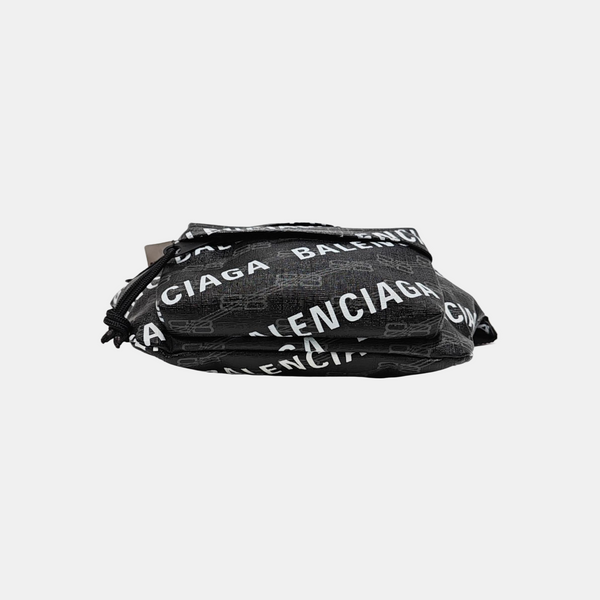 Coated Canvas Belt Bag Medium Black