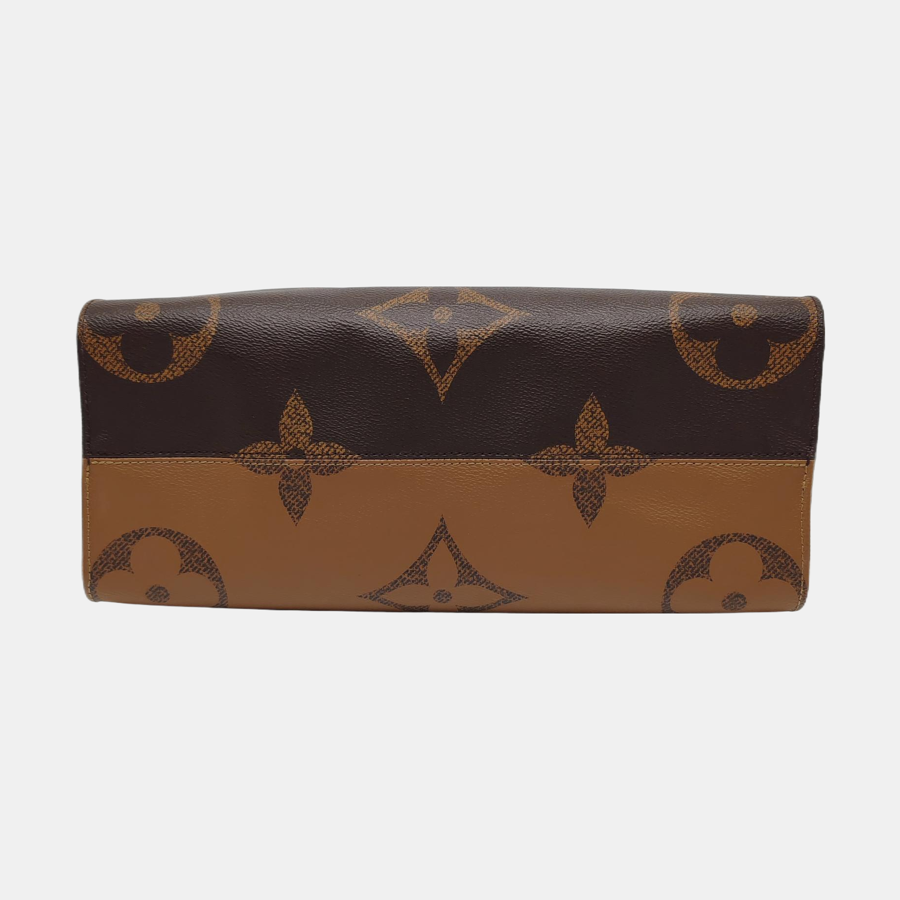Authenticated pre-owned  ONTHEGO MM Monogram Coated Canvas Brown - Tote Bag at Looply