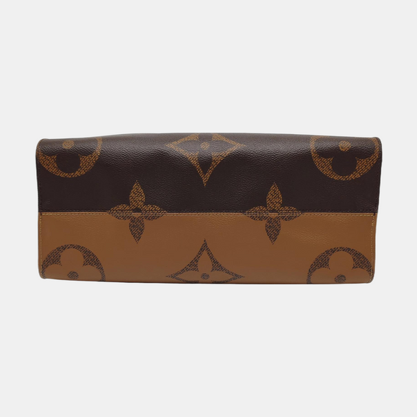 Authenticated pre-owned  ONTHEGO MM Monogram Coated Canvas Brown - Tote Bag at Looply