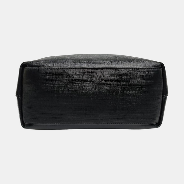 Coated Canvas Tote Bag Black