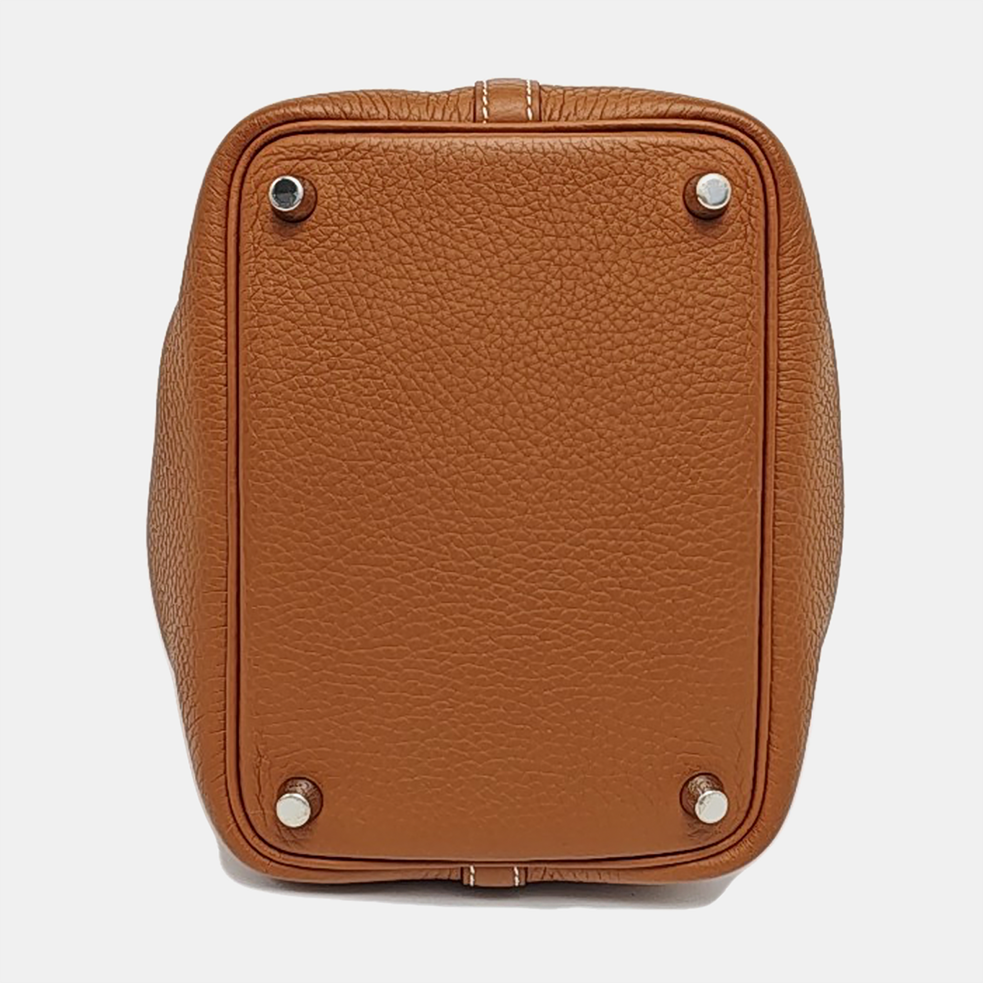 Authenticated pre-owned  Picotin Lock 18 Clemence Brown - Bucket Bag at Looply
