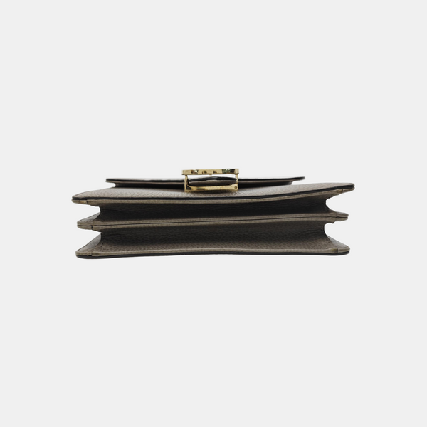 Interlocking G Small Calfskin Gray