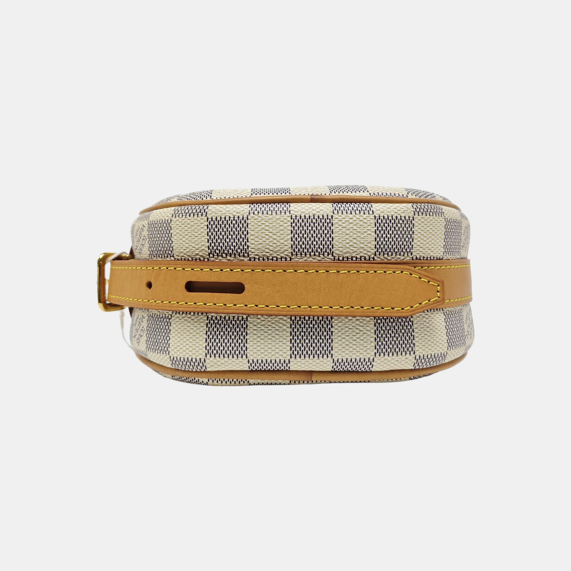 BOITE CHAPEAU PM Damier Azur Coated Canvas White