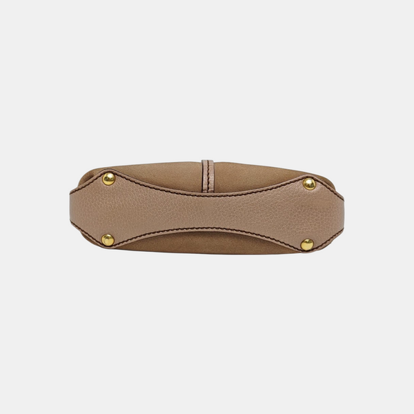 Suede Top Handle Bag Pink
