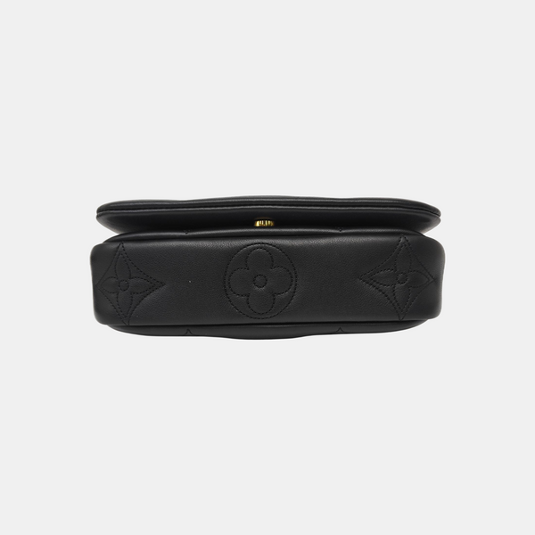 WALLET ON STRAP Monogram Calfskin Black