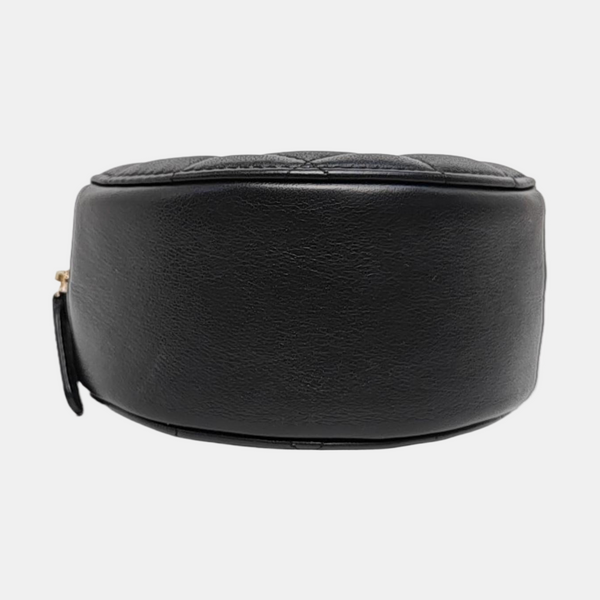 ROUND Mini Quilted Calfskin Black
