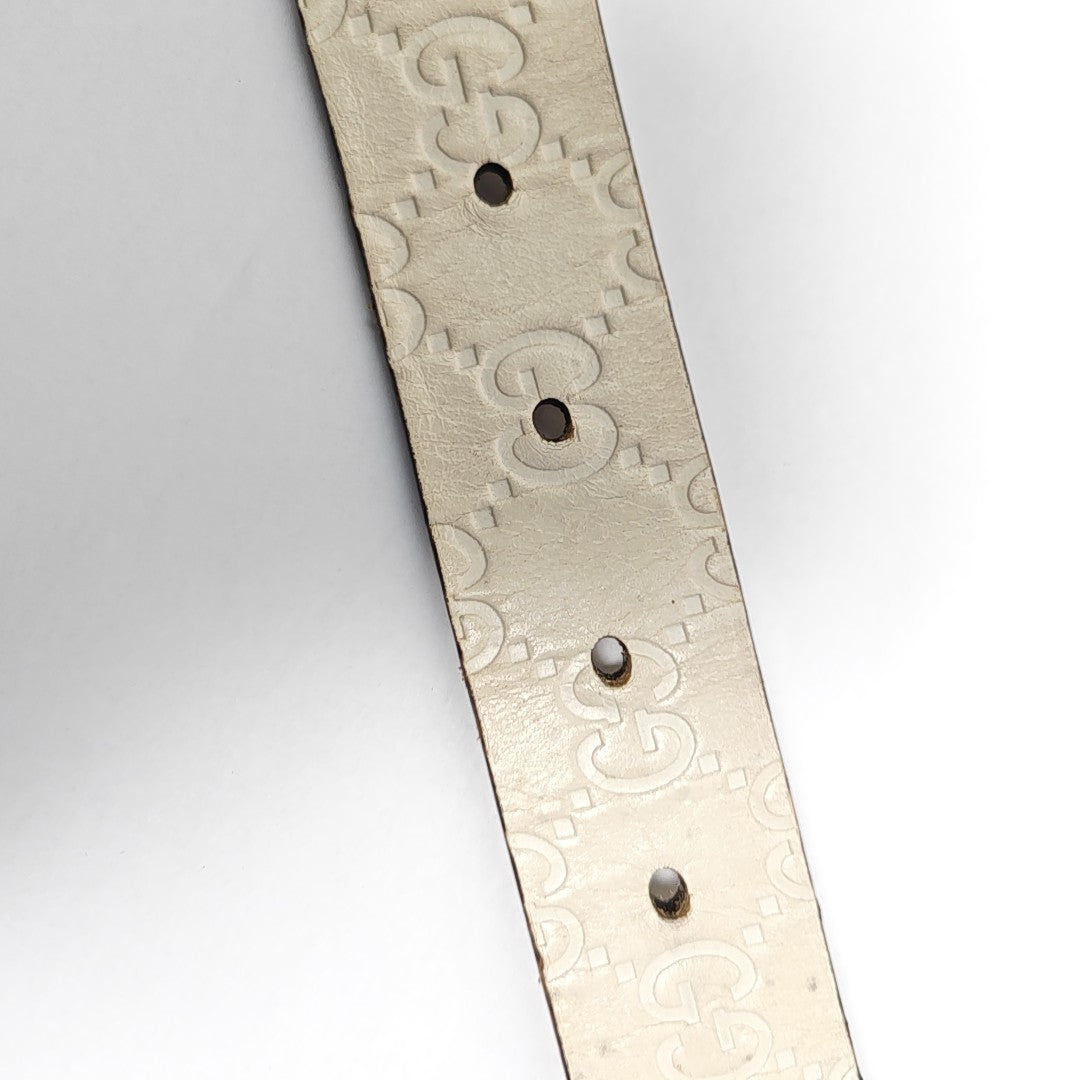 Leather Belt White