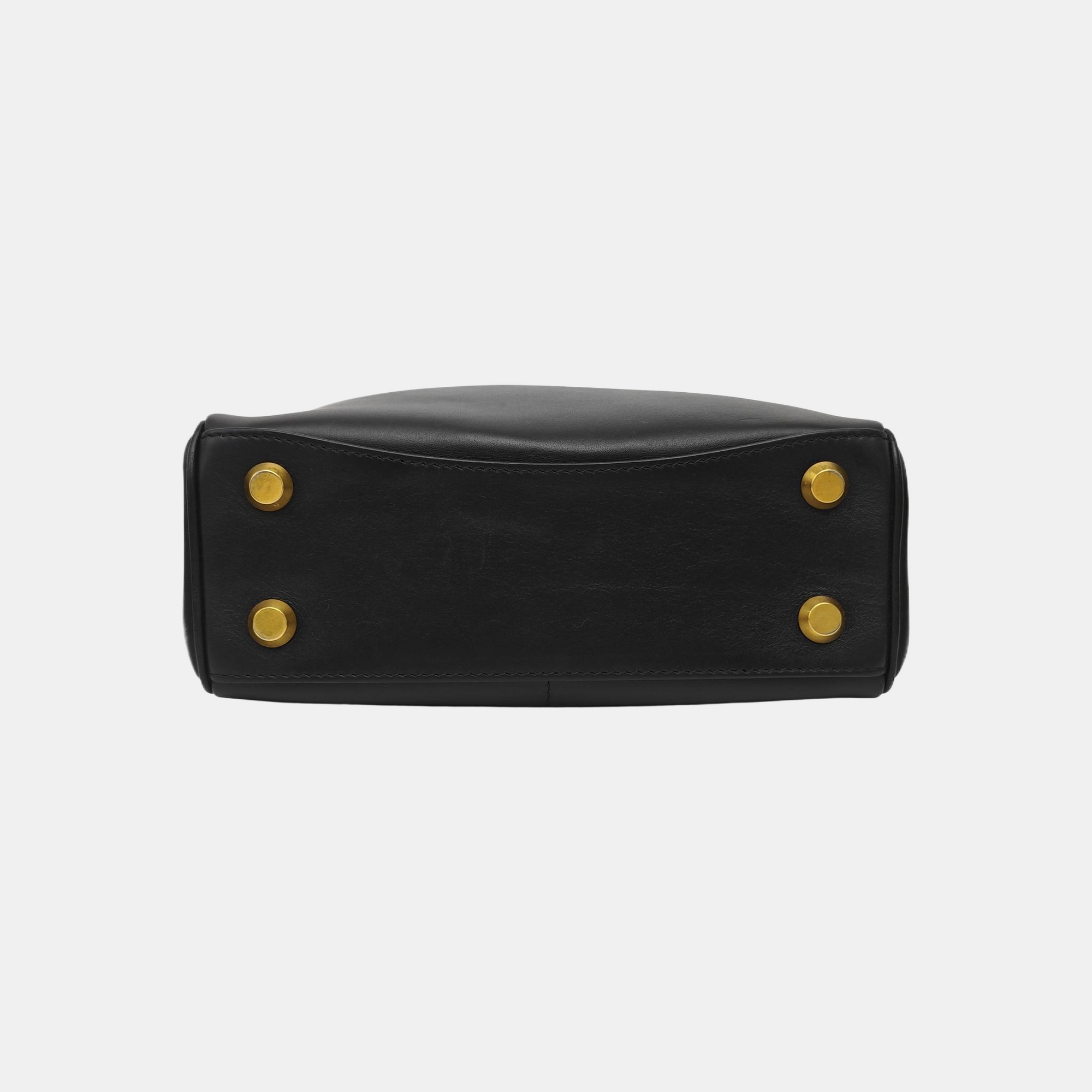 Calfskin Shoulder Bag Mini Black