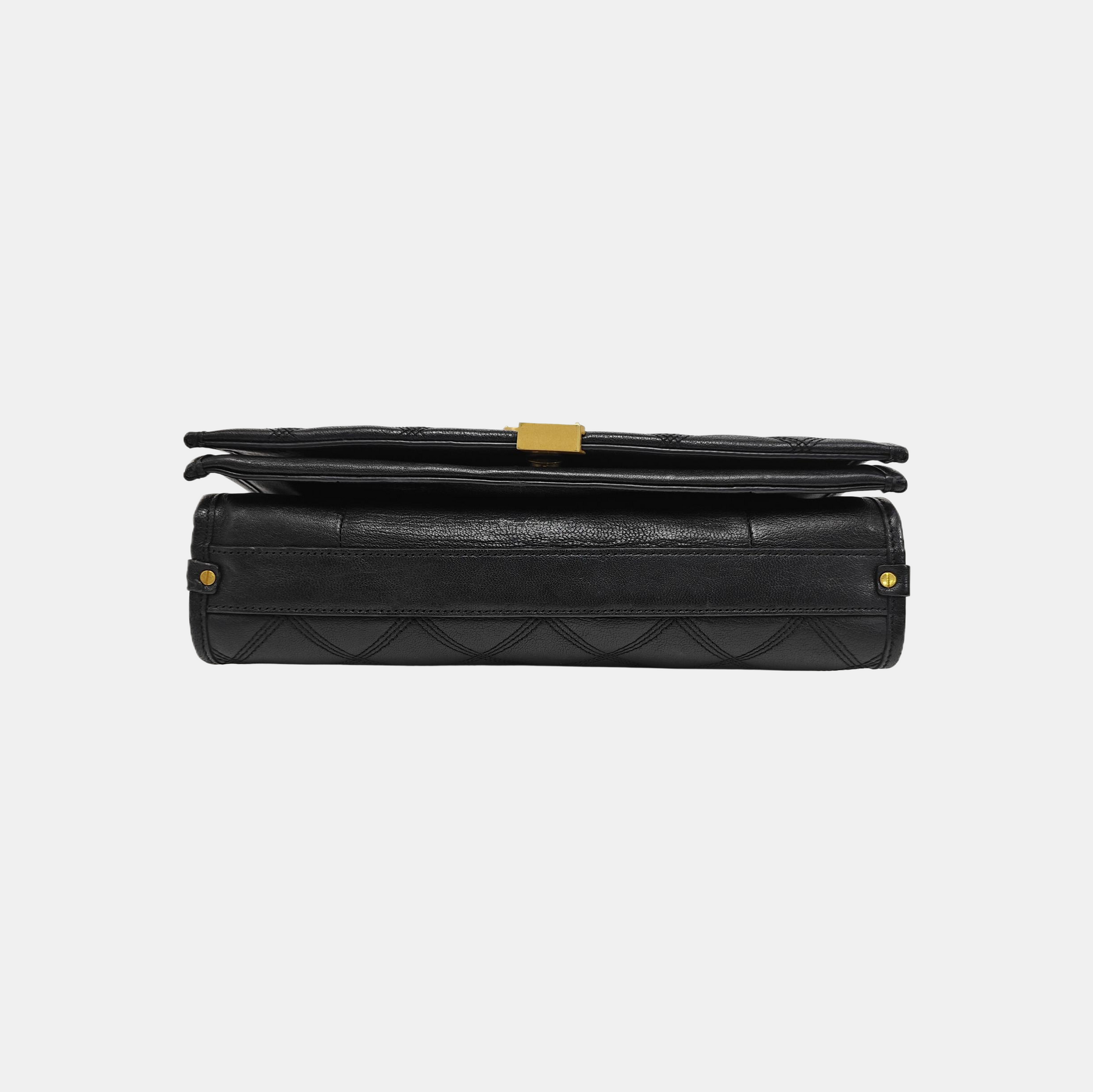 BECKY Small Quilted Lambskin Black