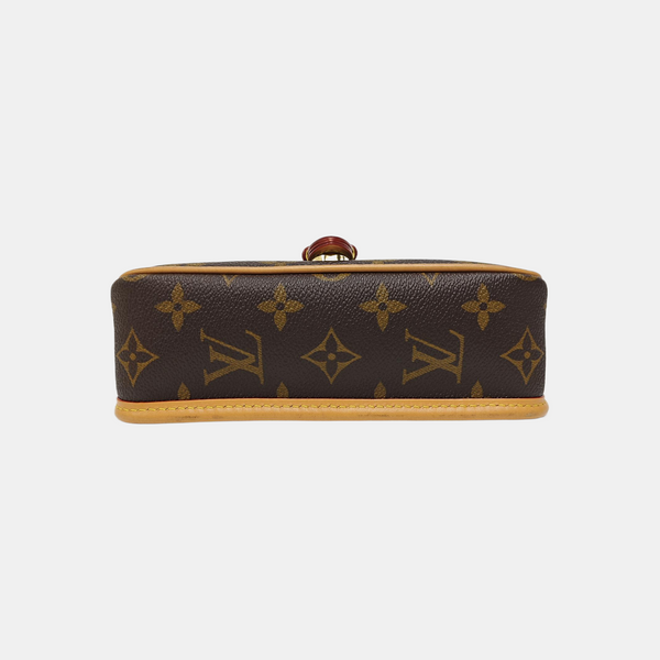 DIANE Nano Monogram Coated Canvas Brown