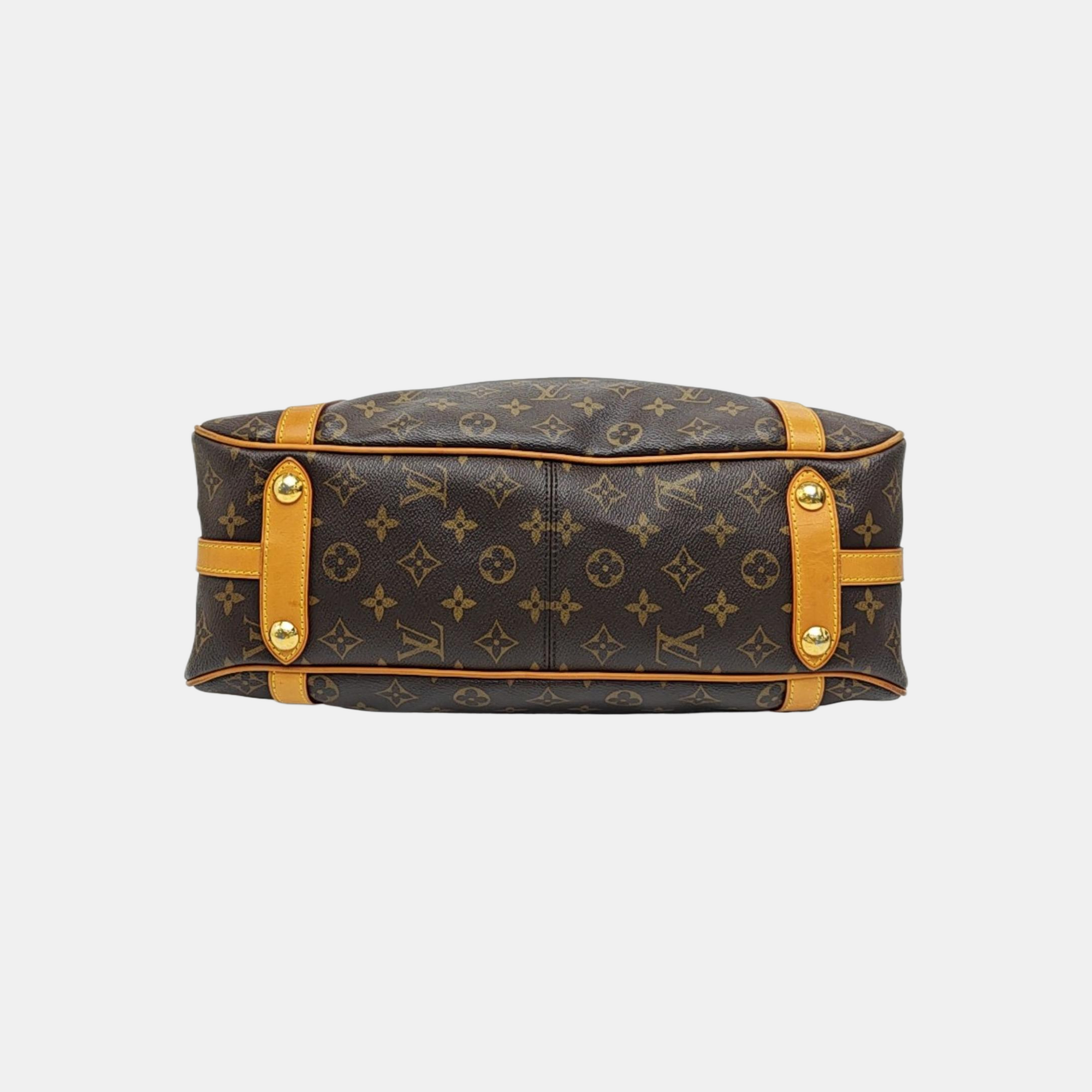 STRESA Monogram Coated Canvas Brown